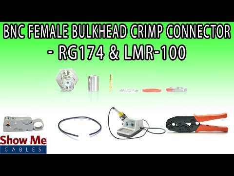 BNC Female Bulkhead Crimp Connector For RG174 & LMR-100 - Perfect For DIY Installs!