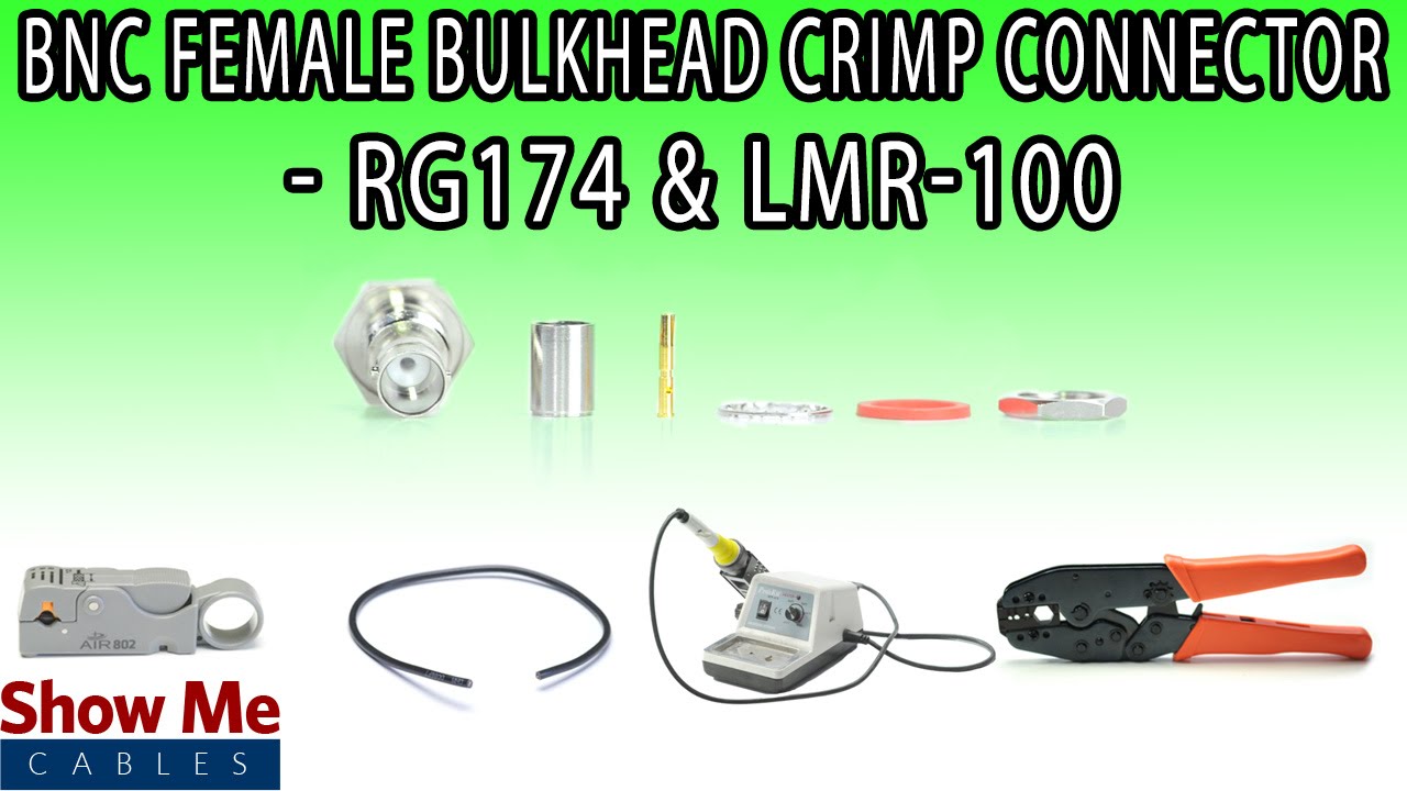 BNC Female Bulkhead Crimp Connector For RG174 & LMR-100 - Perfect For DIY Installs!