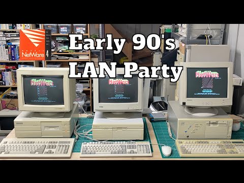Early 90's LAN Party with Novell NetWare 4