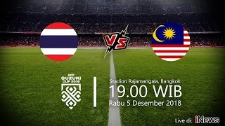 Live Streaming iNews TV Piala AFF 2018, Thailand vs Malaysia, Rabu Pukul 19.00 WIB