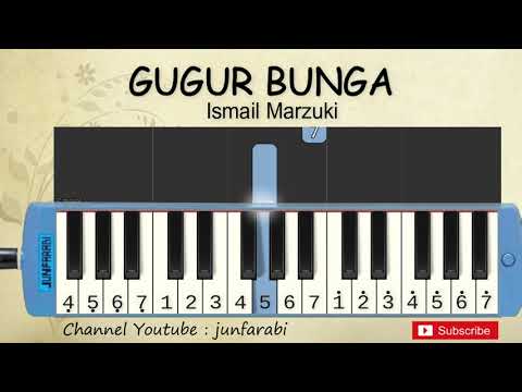 Not pianika gugur bunga belajar pianika