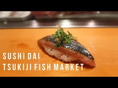 Omakase Sushi Dai Guide in Tsukiji Fish Market - vlog #030