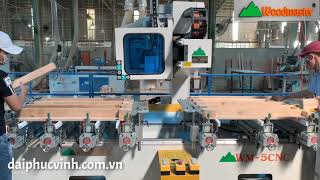 WOODMASTER . MÁY ĐỤC MỘNG ÂM CNC 5 đầu 2 hàng ( 10 đầu ) Tốt nhất thị trường Việt Nam 2020