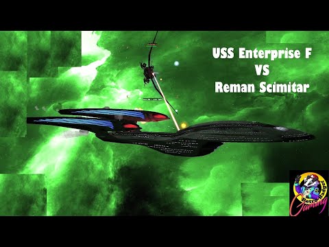 USS Enterprise F VS Reman Scimitar - Bridge Commander Remastered - Star Trek Ship Battles -