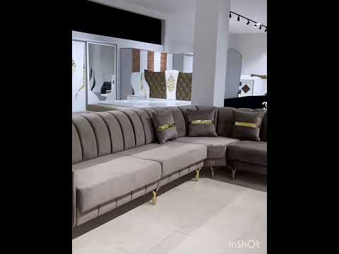 L shape sofa set design|Gray colour sofa set design