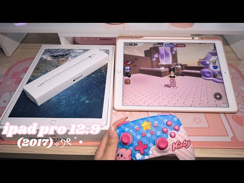 🍎 unboxing an ipad pro 12.9 2nd generation (2017) in 2024 + cozy gaming asmr