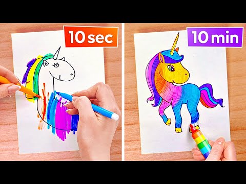 COOL ART TRICKS AND DRAWING HACKS || Easy And Cool Art Hacks by 123 GO Like!