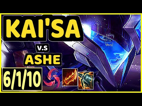 HENA (KAI'SA) vs ASHE - 6/1/10 KDA BOTTOM ADC CHALLENGER GAMEPLAY - KR