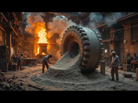 The Amazing Journey of Scrap Metal to Giant Gear in Sand