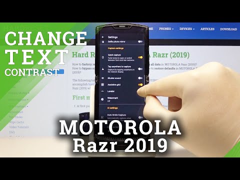 How to Turn On / Off High Contrast Text in MOTOROLA Razr 2019 – Display Settings