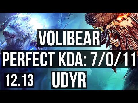 VOLI vs UDYR (JNG) | 7/0/11, Godlike, Rank 10 Voli | NA Grandmaster | 12.13