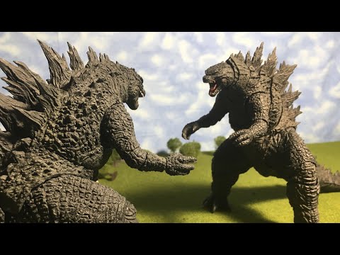 Godzilla 2014 vs Godzilla 2019 (Stop Motion)