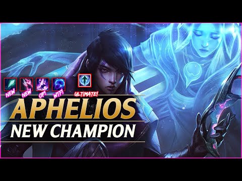NEW CHAMPION APHELIOS!!! INSANELY BROKEN! OP NEW ADC HIGHLIGHTS 1V5 CARRY!!!