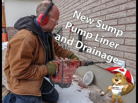 New Sump Pump Liner and Drainage