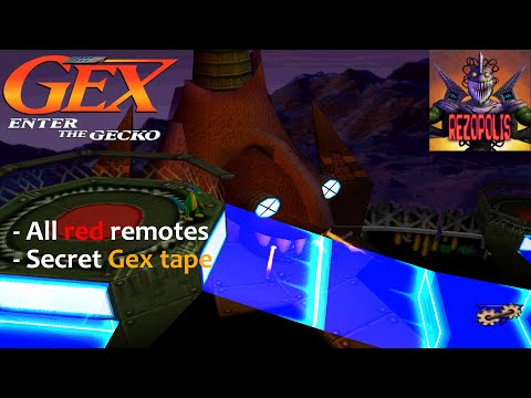 Gex: Enter The Gecko (PSX) - Secret Station | Mazed And Confused (All remotes and secret gex tape)