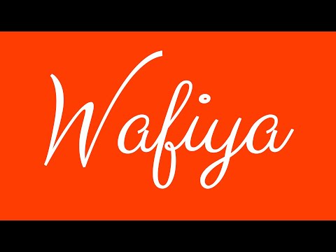 Learn how to Sign the Name Wafiya Stylishly in Cursive Writing