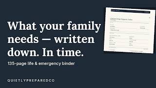 Life & Emergency Binder — full walkthrough (end of life planner, printable + fillable PDF)