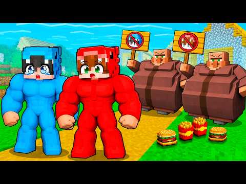 ALDEANOS GORDOS nos EXPULSAN de la ALDEA en Minecraft!