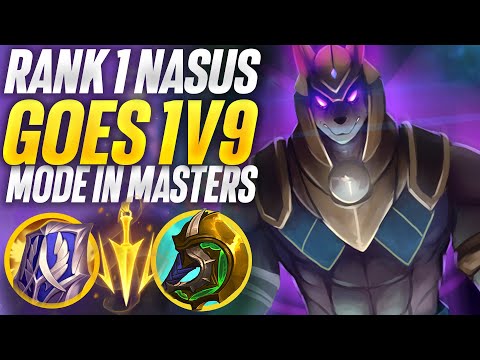 Rank 1 Nasus goes 1v9 mode in masters! | Carnarius | League of Legends