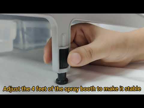 XXL Monster Airbrush sprøjtekabine, Justering af vandfaldet