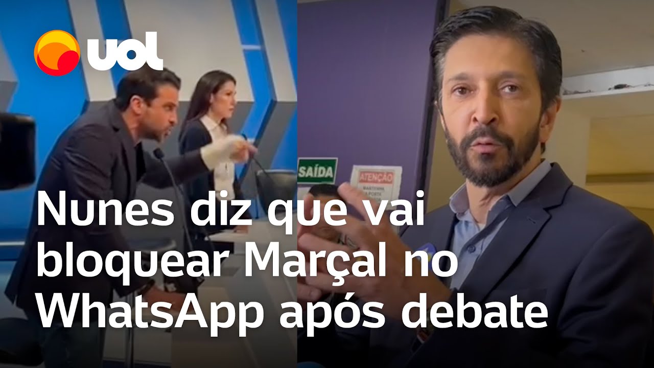 Nunes diz que vai bloquear Pablo Marçal no WhatsApp após bate-boca em debate RedeTV/UOL