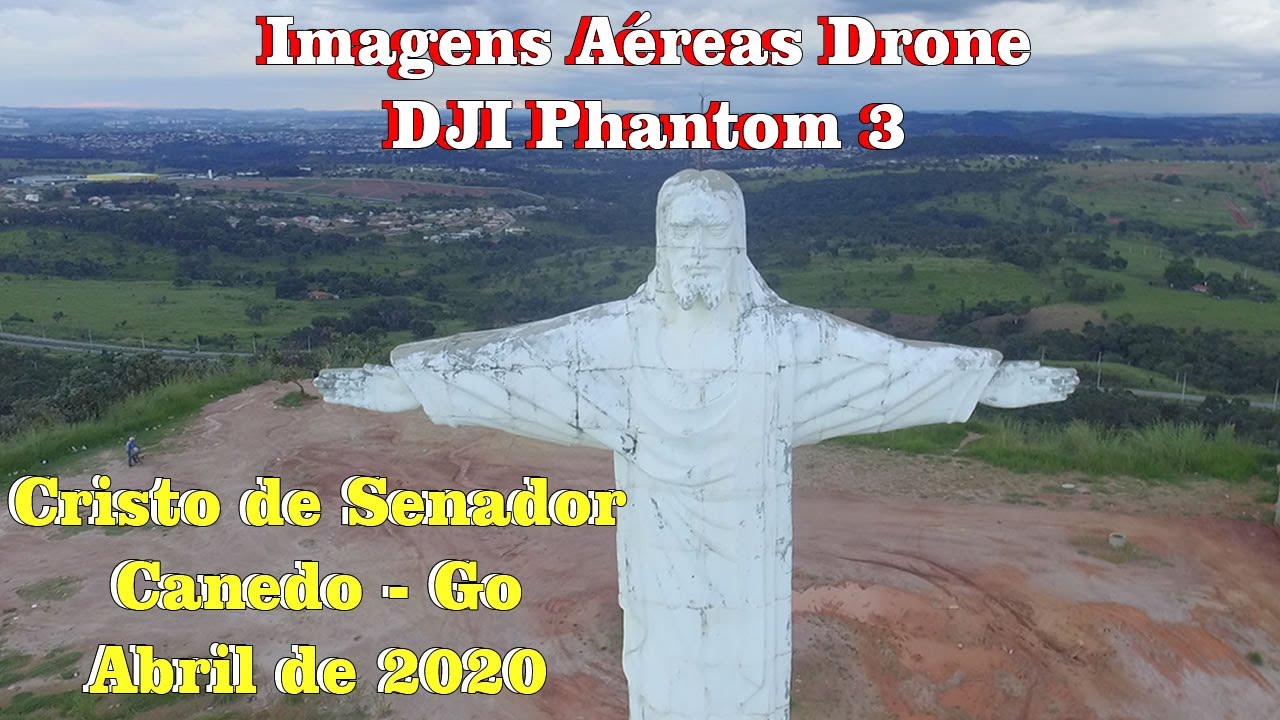 ??Senador Canedo de um ângulo que você jamais viu...?? Imagens do Cristo, voo DJI Phantom 3.!!!
