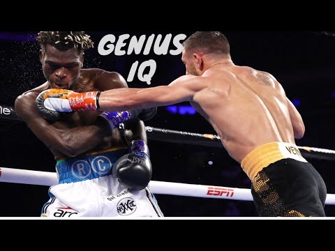 Lomachenko showing genius IQ and instantly exploiting a predictable pattern in Richard Commey.
