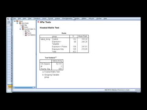 V16.6 - Kruskal-Wallis in SPSS