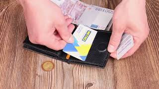 Невелике шкіряне портмоне для чоловіків з тисненням під крокодила Canpellini 21738 чорне