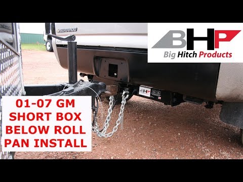 BHP 01-07 GM Short Box BELOW Roll Pan 2 inch Receiver Hitch Install