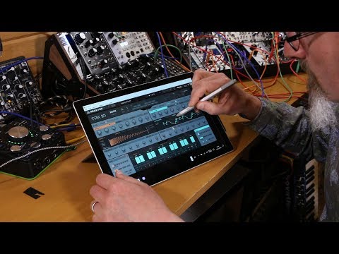 TRK-01 Kick and Bass groove machine review running on the Surface Pro