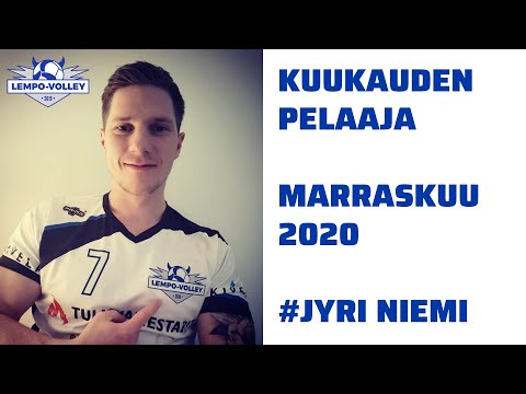 Lempo-Volleyn marraskuun Kuukauden pelaaja: Jyri Niemi