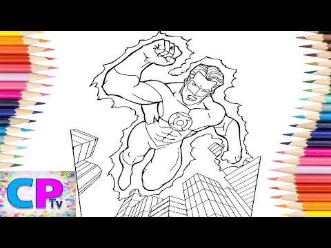Green Lantern Coloring Pages/Glowing Hero in Action/Spektrem - Shine [NCS Release]