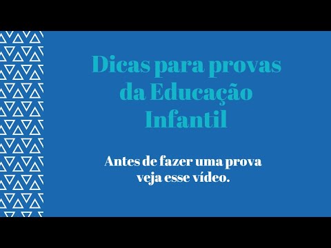 Dicas para provas de Educação Infantil - Aulão de Educação Infantil.