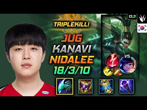 Kanavi Jungle Nidalee Build Night Harvester Electrocute - LOL KR 13.3