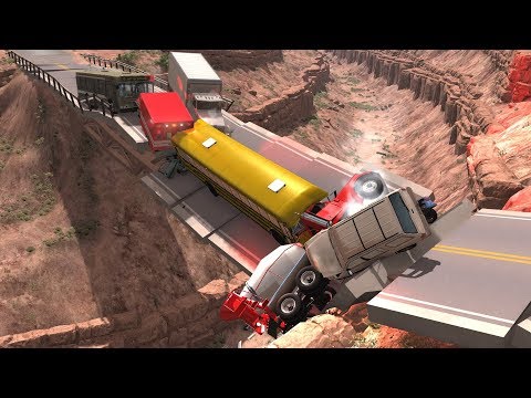 Collapsing Bridge Pileup Crashes 15 | BeamNG.drive