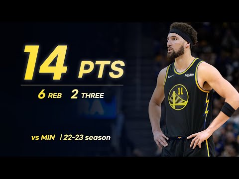 Klay Thompson 14 PTS 2 THREES : ALL POSSESSIONS | vs Minnesota Timberwolves 22/23 season