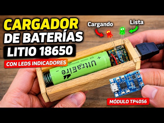 Vídeo relacionado con Tressify Carcasa compacta de 8,4 V para 4 baterías 18650, salidas USB y CC, indicador de alimentación LED, sujetadores, resistente al agua