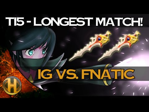 Dota 2 LONGEST TI5 MATCH - MuShi Double Rapier iG vs. Fnatic