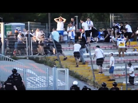 Kibice Unii Leszno w Ostrowie Wielkopolskim. Żużel . Przerwane derby | 03.07.2022