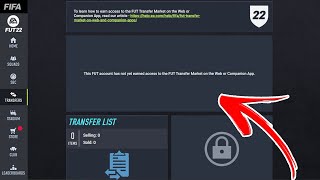 FIFA 22 WEB APP NO TRANSFER MARKET ACCESS (HOW TO FIX) - WEB APP NO CLUB / TRANSFER MARKET