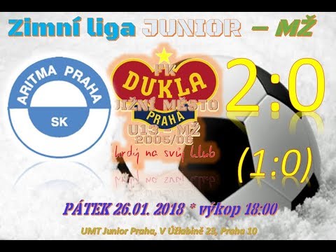 ☛ Zimní liga ♔ 3.zápas ⚽ Sk ARITMA Praha @ FK DUKLA Jižní Město U13 ☚ 26.1.2018