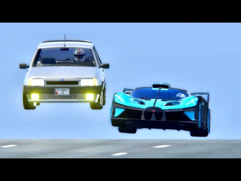 Bugatti Bolide vs Fiat Tipo Monster - Drag Race 20 KM