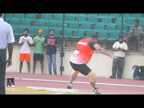 MEN'S SHOT PUT FINAL. 55th NATIONAL INTER STATE Sr ATH.CHAMPIONSHIPS-2015