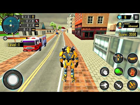 Bee Robot Car Transformation Game - Robot Car Games - Android Gameplay Walkthrough Part 1