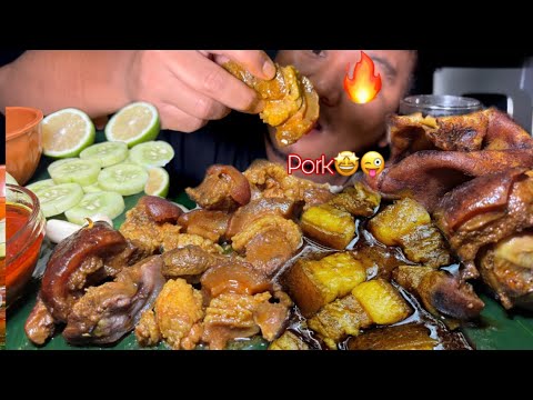 Ziru Eating Pork😱😅 Mukbang😋