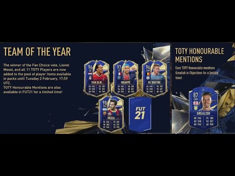 TOTY MESSI 12TH MAN! TOTY OBJECTIVE GREALISH! TOTY HONOURABLE MENTIONS! 6PM FIFA 21 CONTENT REVIEW!