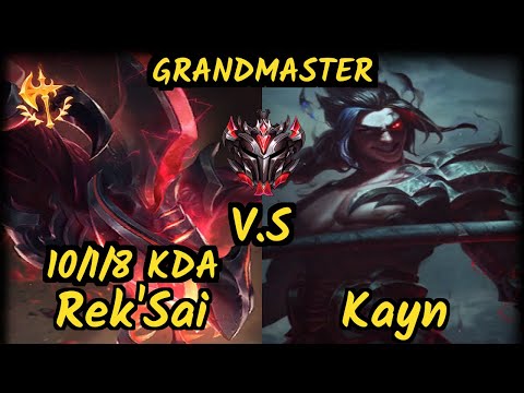Meteos (REK'SAI) vs KAYN - 10/1/8 KDA JUNGLE GAMEPLAY - NA Ranked GRANDMASTER