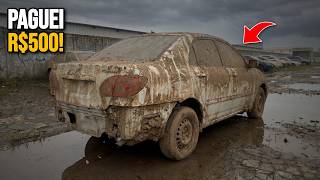 COMPREI esse COROLLA de ENCHENTE por R$500... E o MOTOR tava no BANCO TRASEIRO!