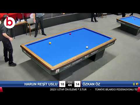 HARUN REŞİT USLU & ÖZKAN ÖZ Bilardo Maçı - 2023 1.ETAP ÖN ELEME-3.TUR